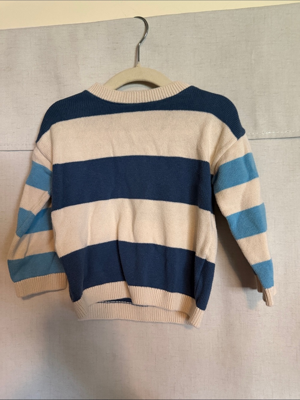 H&M Navy, Light Blue and Cream Striped Knit Sweater